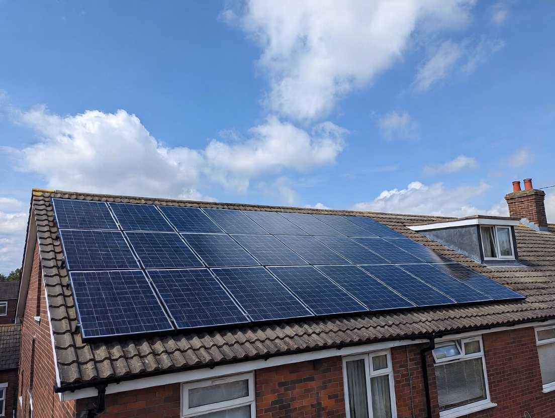 Solar panels on UK home